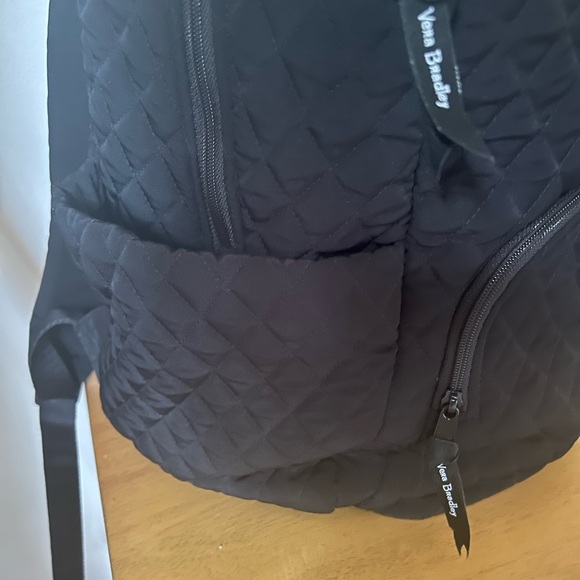 Vera Bradley Large Black Quilted Backpack - Picture 6 of 14